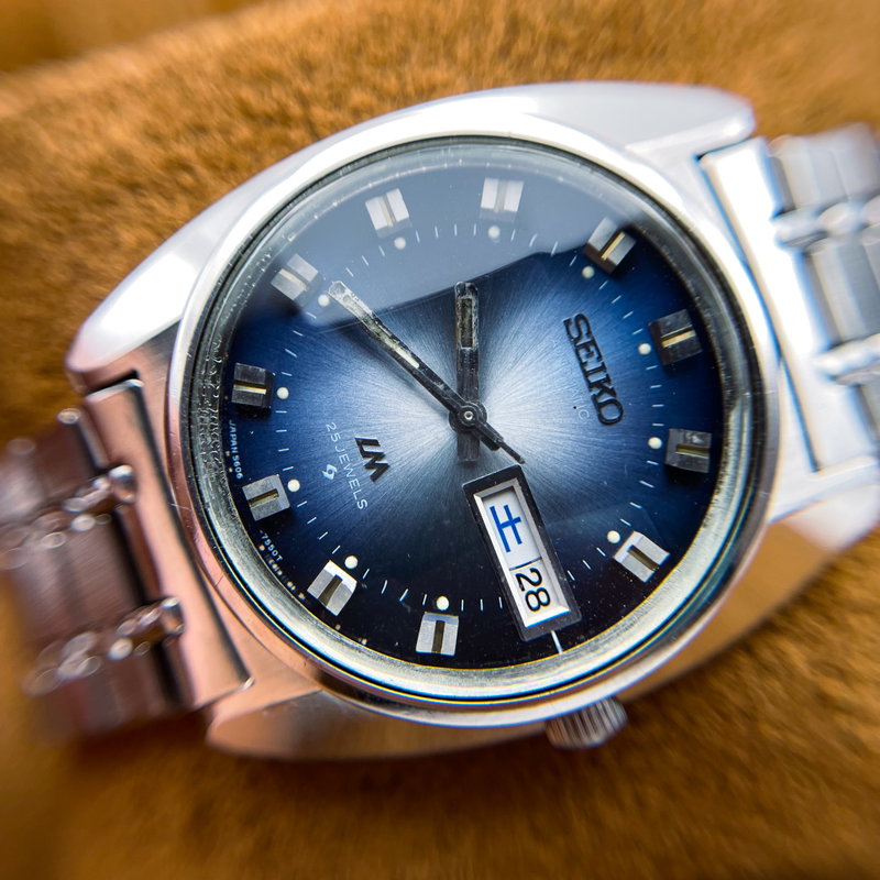 Seiko Seiko - LM "Gradient Blue Sunburst" 天藍 (Tenran) – Heavenly Blue - No Reserve Price - 5606-7230 - Men - 1973 vintage watch - image 5
