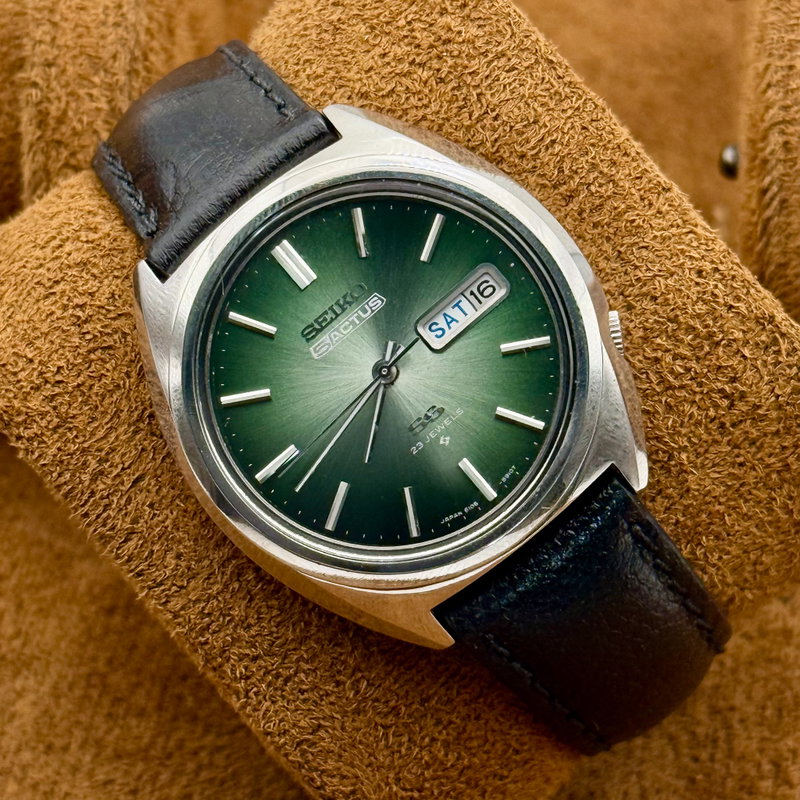 Seiko Seiko - 5 Actus "Gradient Green Sunburst" [Near-Mint] - No Reserve Price - 6106-8670 - Men - 1974 vintage watch - image 13