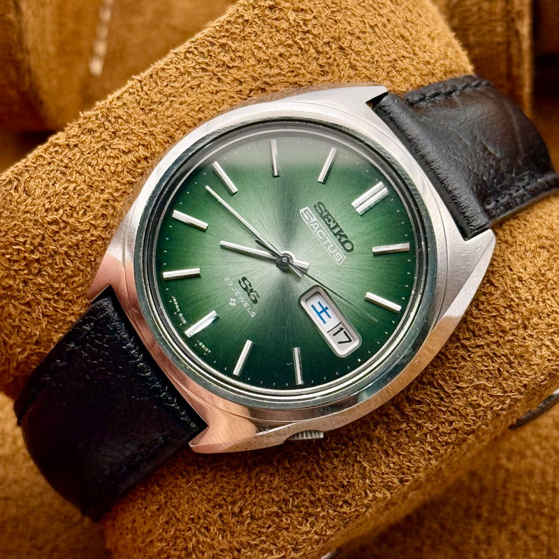 Seiko Seiko - 5 Actus "Gradient Green Sunburst" [Near-Mint] - No Reserve Price - 6106-8670 - Men - 1974 vintage watch - image 16