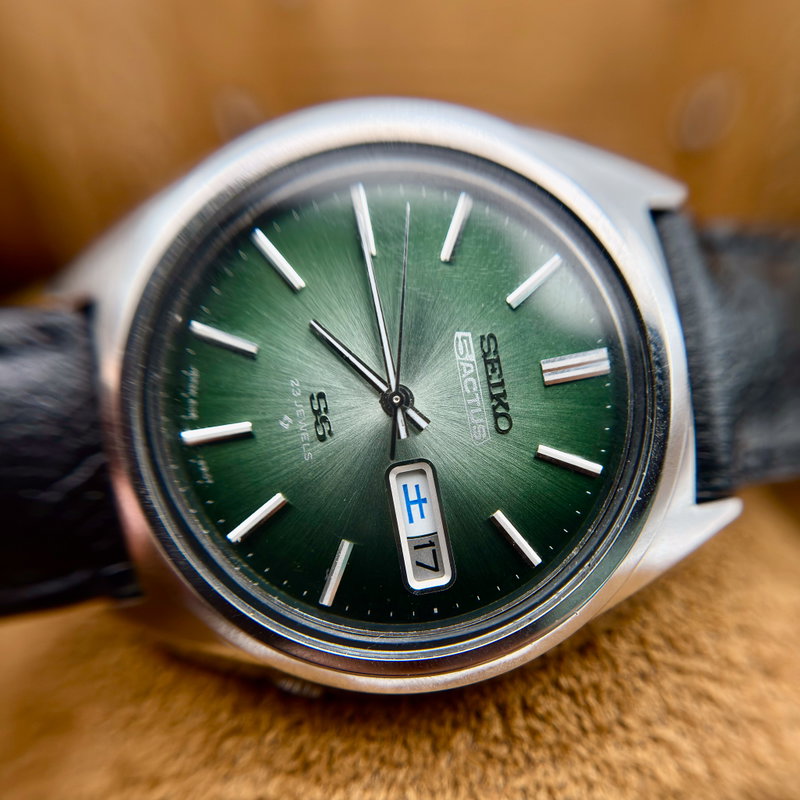 Seiko Seiko - 5 Actus "Gradient Green Sunburst" [Near-Mint] - No Reserve Price - 6106-8670 - Men - 1974 vintage watch - image 19