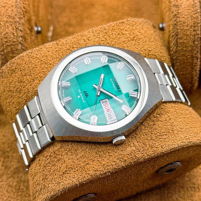 Seiko Seiko - LM “Gradient Green Sunburst” [Near-Mint] 礼耀 – Reiyō – Dignified Brilliance - No reserve price - 5606-7360 - Men - 1975 vintage watch - image 12