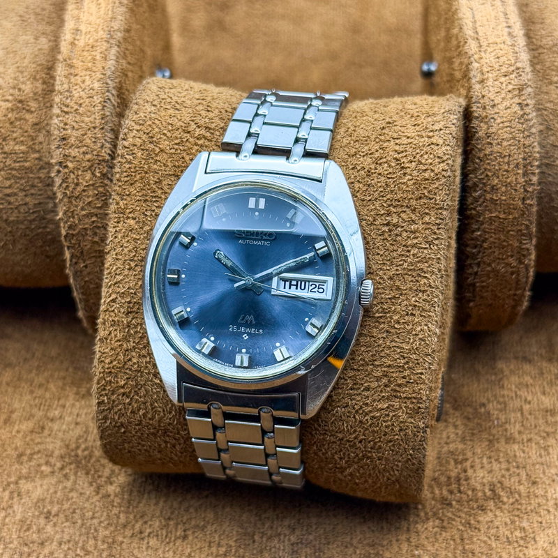 Seiko Seiko - Lord Matic "Gradient Blue Sunburst" 晶明 (Shōmei) – Crystal Clarity - No reserve price - 5606-7230 - Men - 1972 vintage watch - image 12