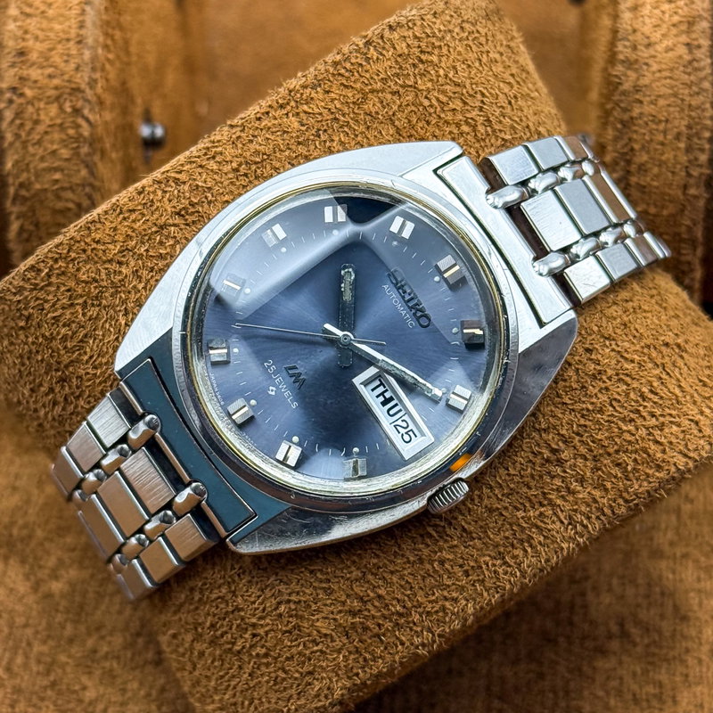Seiko Seiko - Lord Matic "Gradient Blue Sunburst" 晶明 (Shōmei) – Crystal Clarity - No reserve price - 5606-7230 - Men - 1972 vintage watch - image 16