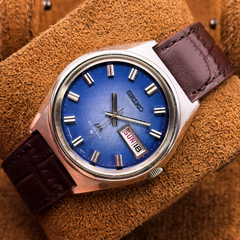 Seiko Seiko - Lord Matic "Blue Grace" 輝面 (Kimetsu) – Radiant Surface - No Reserve Price - 5606-7260 - Men - 1973 vintage watch - image 8