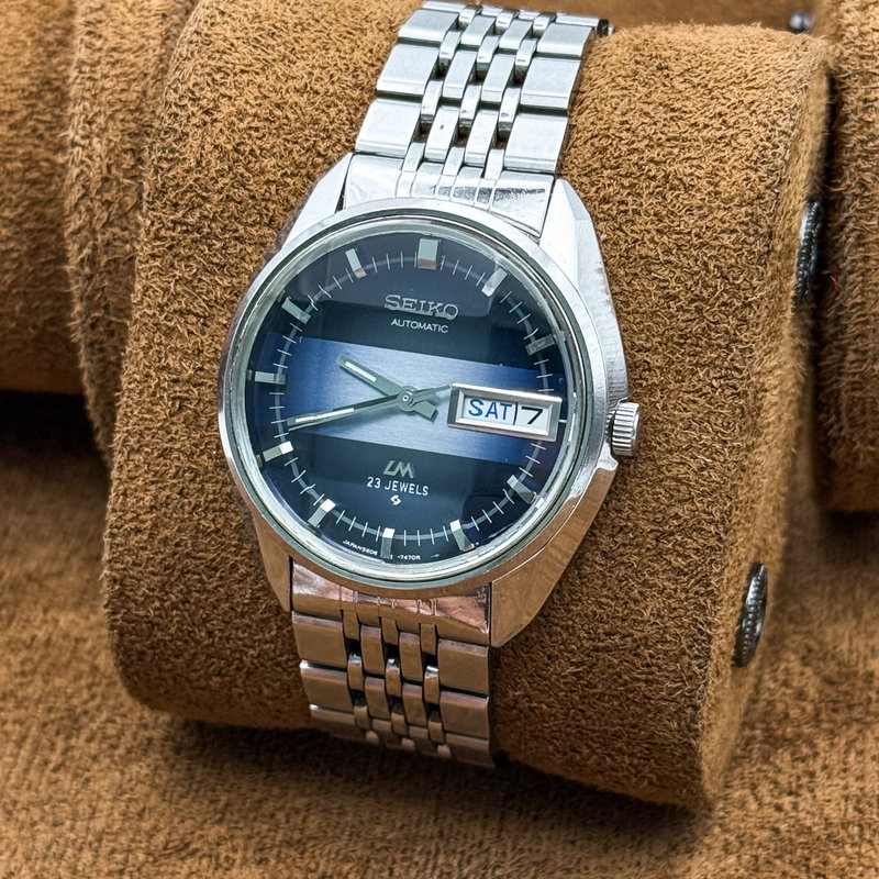 Seiko Seiko - Lord Matic "Gradient Blue Sunburst" [Near-Mint] 青幻 (Seigen) – Blue Illusion - No Reserve Price - 5606-7280 - Men - 1970-1979  vintage watch - image 14