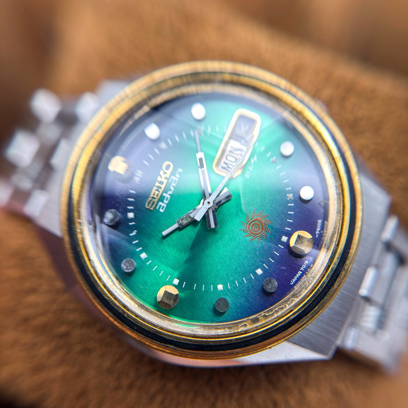 Seiko Seiko - Advan "Gradient Sunburst" 輝模 (Kimō) – Radiant Form - No reserve price - 7019-7300 - Men - 1973 vintage watch - image 13