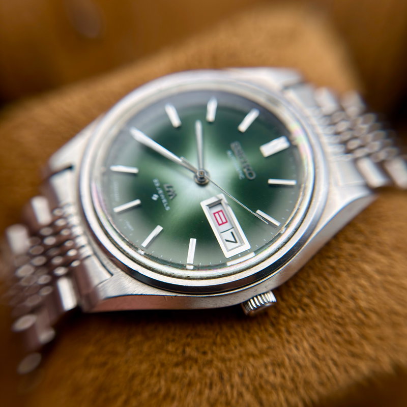 Seiko Seiko - LM "Green Starburst" 翠光 (Sui Kō) – Emerald Light - Ingen mindstepris - 5606-7071 - Men - 1972 vintage watch - image 4