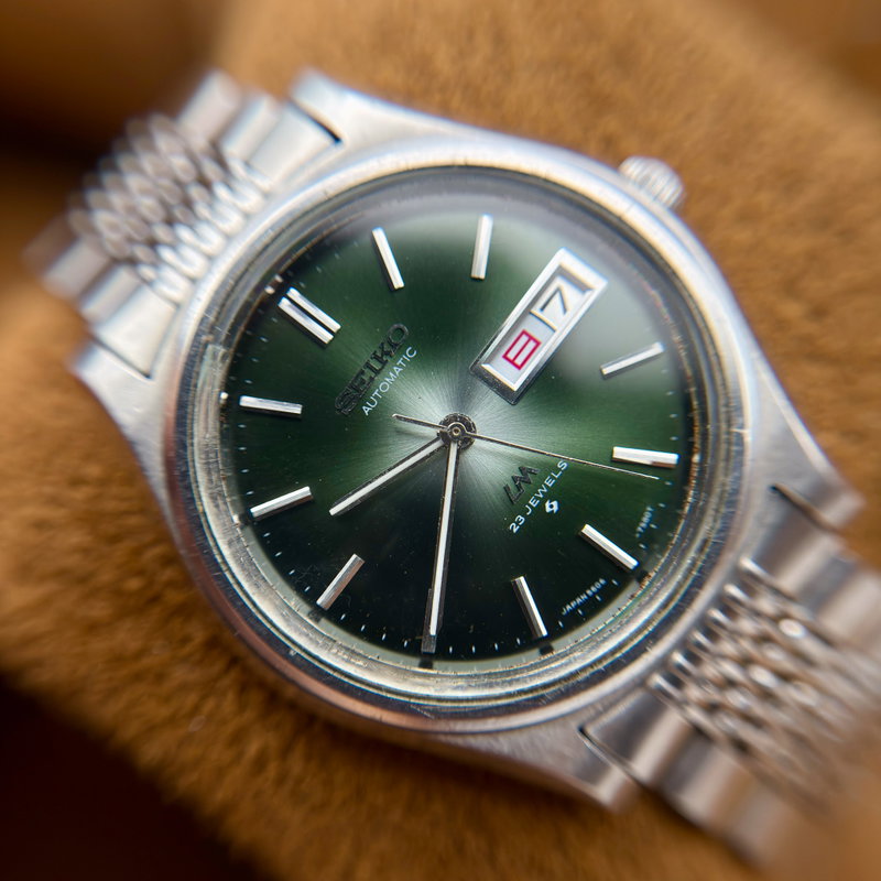 Seiko Seiko - LM "Green Starburst" 翠光 (Sui Kō) – Emerald Light - Ingen mindstepris - 5606-7071 - Men - 1972 vintage watch - image 5