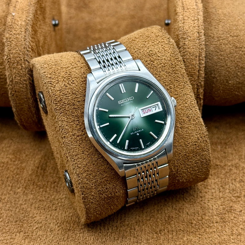 Seiko Seiko - LM "Green Starburst" 翠光 (Sui Kō) – Emerald Light - Ingen mindstepris - 5606-7071 - Men - 1972 vintage watch - image 7