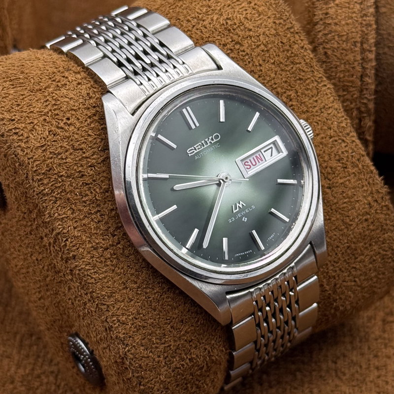 Seiko Seiko - LM "Green Starburst" 翠光 (Sui Kō) – Emerald Light - Ingen mindstepris - 5606-7071 - Men - 1972 vintage watch - image 11