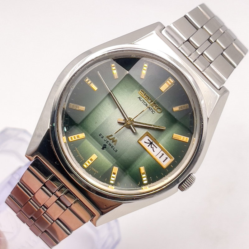 Seiko Seiko - Lord Matic "Gradient Green Sunburst" 光渦 – Kōka – Vortex of Light - No reserve price - 5606-7310 - Men - 1974 vintage watch - image 11