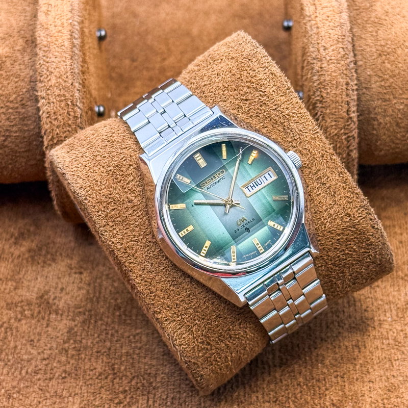 Seiko Seiko - Lord Matic "Gradient Green Sunburst" 光渦 – Kōka – Vortex of Light - No reserve price - 5606-7310 - Men - 1974 vintage watch - image 15
