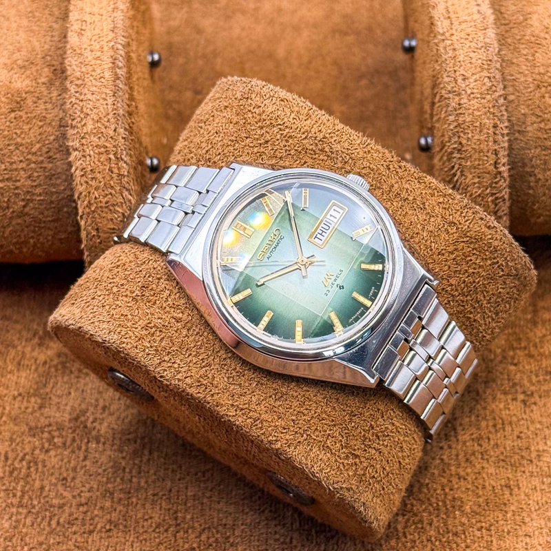 Seiko Seiko - Lord Matic "Gradient Green Sunburst" 光渦 – Kōka – Vortex of Light - No reserve price - 5606-7310 - Men - 1974 vintage watch - image 16