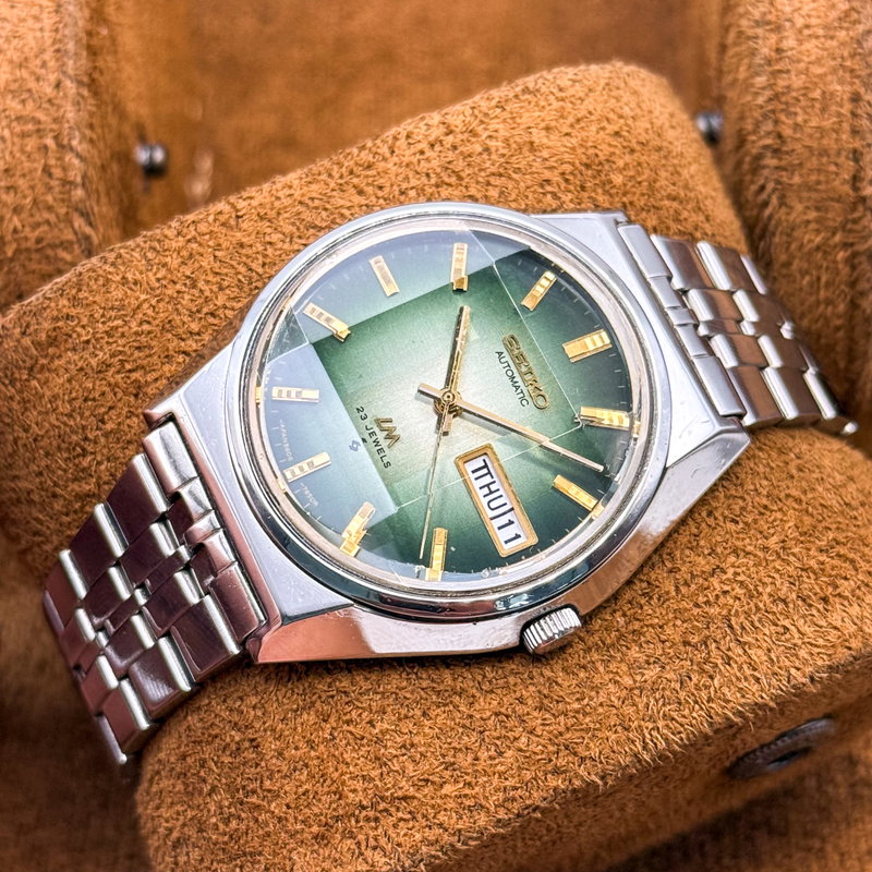 Seiko Seiko - Lord Matic "Gradient Green Sunburst" 光渦 – Kōka – Vortex of Light - No reserve price - 5606-7310 - Men - 1974 vintage watch - image 19