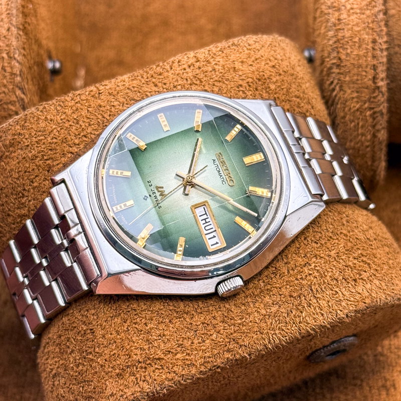 Seiko Seiko - Lord Matic "Gradient Green Sunburst" 光渦 – Kōka – Vortex of Light - No reserve price - 5606-7310 - Men - 1974 vintage watch - image 20