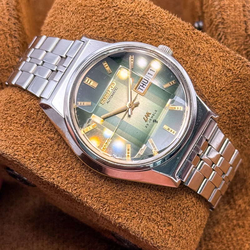 Seiko Seiko - Lord Matic "Gradient Green Sunburst" 光渦 – Kōka – Vortex of Light - No reserve price - 5606-7310 - Men - 1974 vintage watch - image 22
