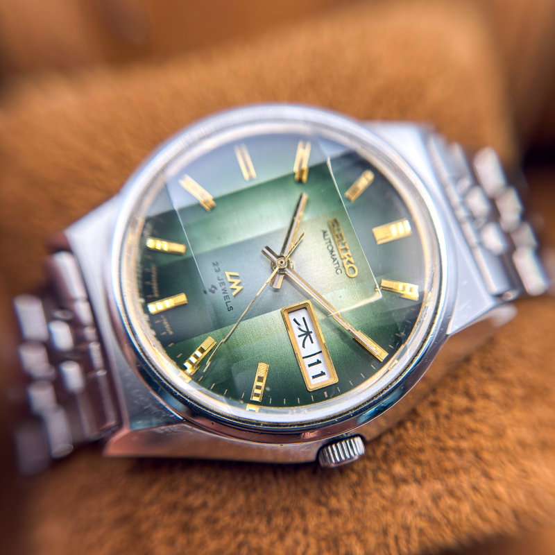 Seiko Seiko - Lord Matic "Gradient Green Sunburst" 光渦 – Kōka – Vortex of Light - No reserve price - 5606-7310 - Men - 1974 vintage watch - image 24