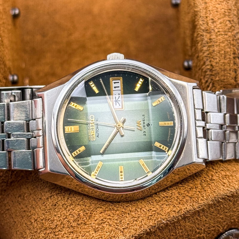 Seiko Seiko - Lord Matic "Gradient Green Sunburst" 光渦 – Kōka – Vortex of Light - No reserve price - 5606-7310 - Men - 1974 vintage watch - image 29