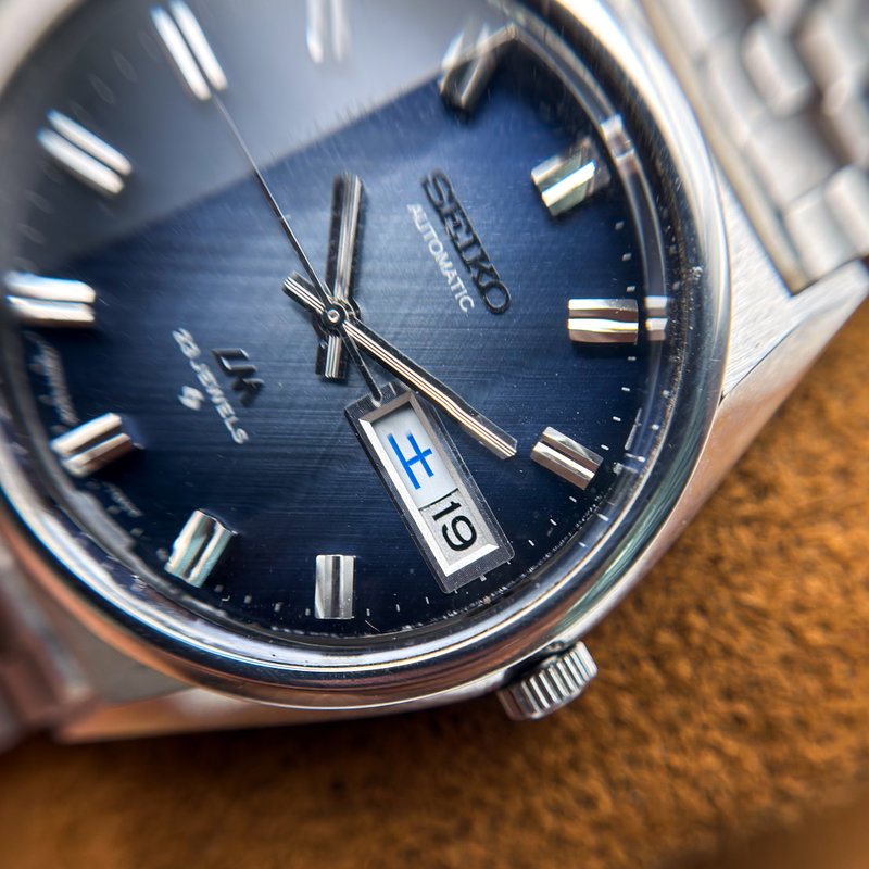 Seiko Seiko - Lord Matic "Gradient Blue Sunburst" 夜晶 (Yashō) – Night Crystal - No reserve price - 5606-7260 - Men - 1972 vintage watch - image 19