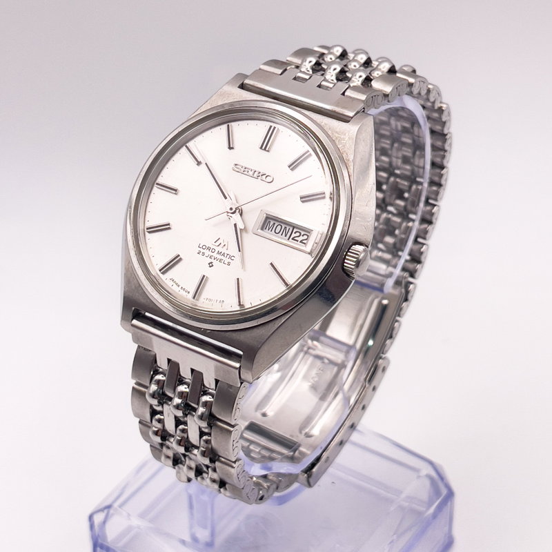 Seiko Seiko - Lord Matic "Linen-dial" 静雪 – Seisetsu – Silent Snow - No reserve price - 5606-7010 - Men - 1970 vintage watch - image 4