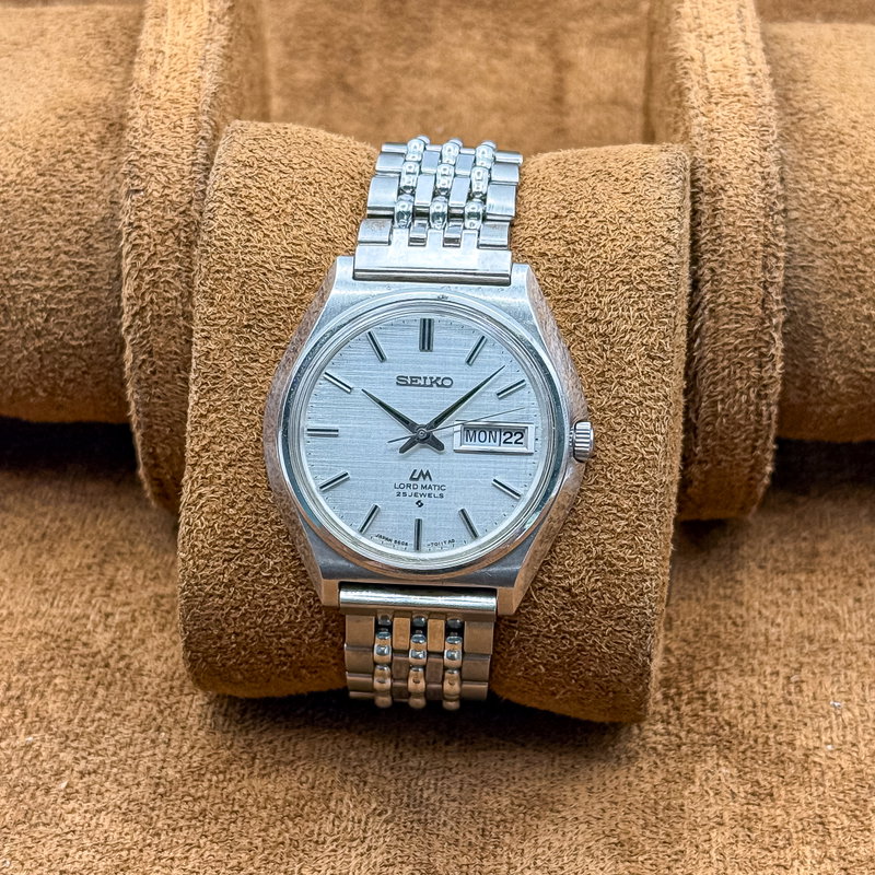 Seiko Seiko - Lord Matic "Linen-dial" 静雪 – Seisetsu – Silent Snow - No reserve price - 5606-7010 - Men - 1970 vintage watch - image 13