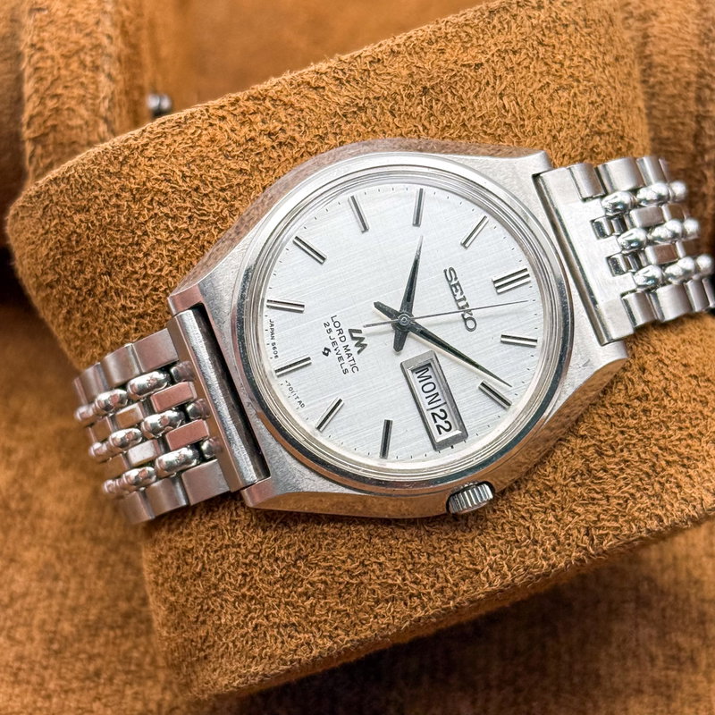 Seiko Seiko - Lord Matic "Linen-dial" 静雪 – Seisetsu – Silent Snow - No reserve price - 5606-7010 - Men - 1970 vintage watch - image 17