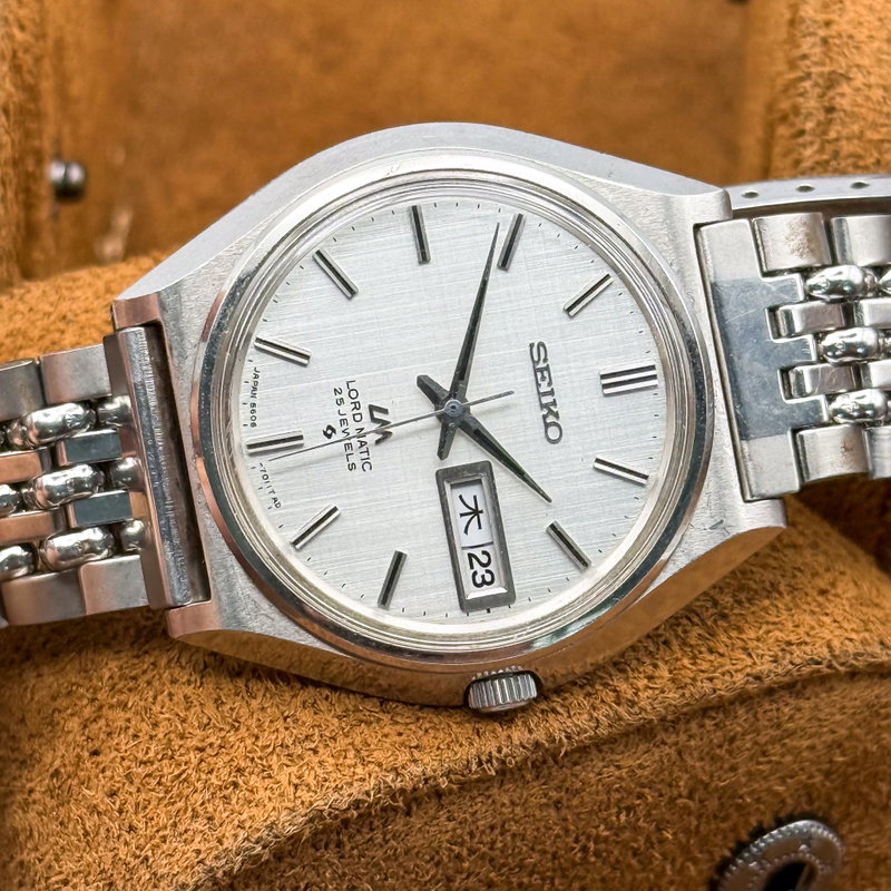 Seiko Seiko - Lord Matic "Linen-dial" 静雪 – Seisetsu – Silent Snow - No reserve price - 5606-7010 - Men - 1970 vintage watch - image 22