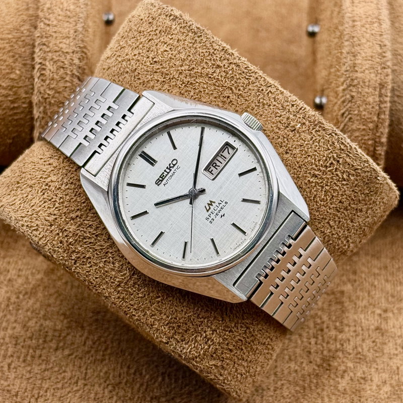 Seiko Seiko - LM Special "Linen-dial" 光映 (Kōei) – Reflected Light - No reserve price - 5216-8020 - Men - 1975 vintage watch - image 12