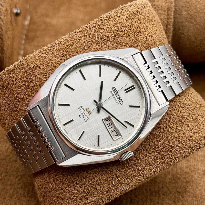 Seiko Seiko - LM Special "Linen-dial" 光映 (Kōei) – Reflected Light - No reserve price - 5216-8020 - Men - 1975 vintage watch - image 13