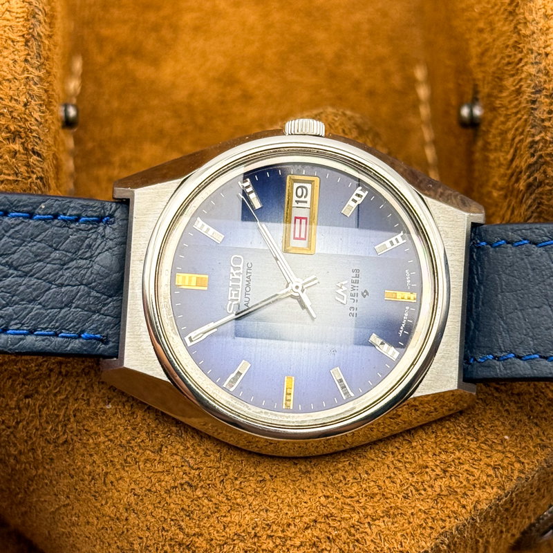 Seiko Seiko - Lord Matic "Gradient Blue Sunburst" 光映 – Kōei – Reflected Light - No reserve price - 5606-7310 - Men - 1973 vintage watch - image 15