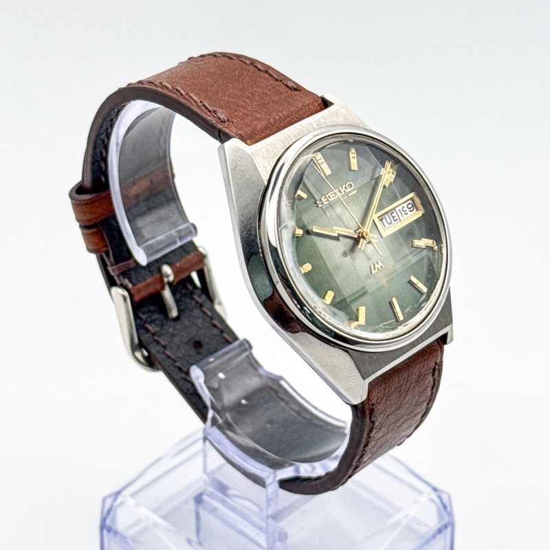 Seiko Seiko - LM "Gradient Green Sunburst" [Near-Mint] 純光 (Junkō) – Pure Light - No reserve price - 5606-7310 - Men - 1973 vintage watch - image 5