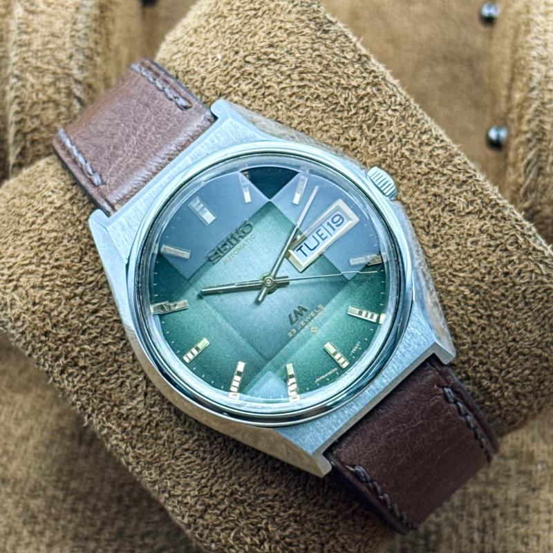 Seiko Seiko - LM "Gradient Green Sunburst" [Near-Mint] 純光 (Junkō) – Pure Light - No reserve price - 5606-7310 - Men - 1973 vintage watch - image 15