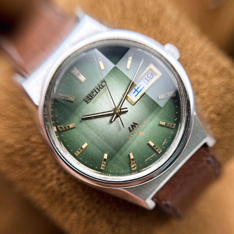 Seiko Seiko - LM "Gradient Green Sunburst" [Near-Mint] 純光 (Junkō) – Pure Light - No reserve price - 5606-7310 - Men - 1973 vintage watch - image 18