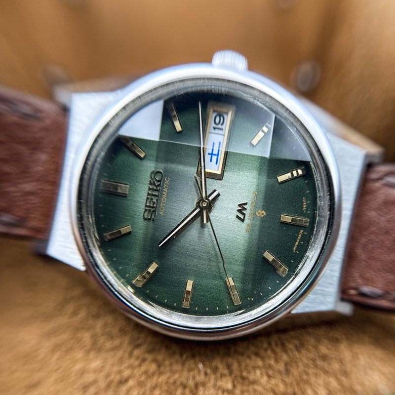 Seiko Seiko - LM "Gradient Green Sunburst" [Near-Mint] 純光 (Junkō) – Pure Light - No reserve price - 5606-7310 - Men - 1973 vintage watch - image 20
