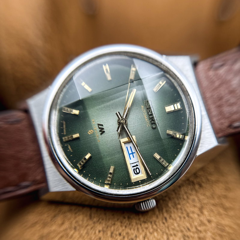 Seiko Seiko - LM "Gradient Green Sunburst" [Near-Mint] 純光 (Junkō) – Pure Light - No reserve price - 5606-7310 - Men - 1973 vintage watch - image 22