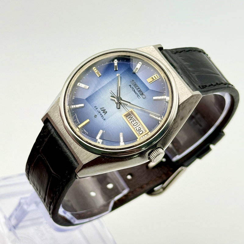 Seiko Seiko - LM "Gradient Blue Sunburst" [Near-Mint] 螺光 – Rako – Spiral Light - No Reserve Price - 5606-7310 - Men - 1973 vintage watch - image 11