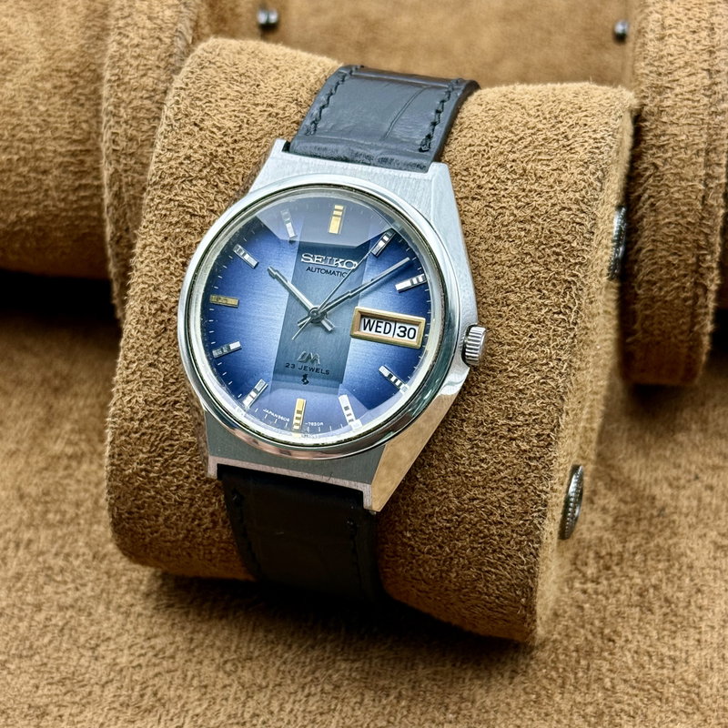 Seiko Seiko - LM "Gradient Blue Sunburst" [Near-Mint] 螺光 – Rako – Spiral Light - No Reserve Price - 5606-7310 - Men - 1973 vintage watch - image 13