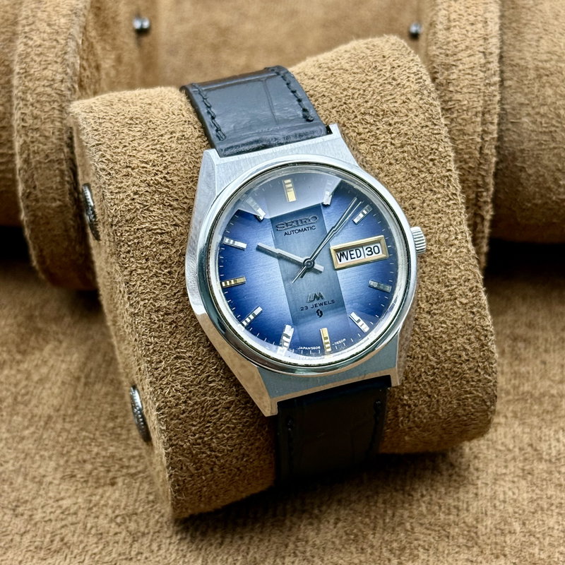 Seiko Seiko - LM "Gradient Blue Sunburst" [Near-Mint] 螺光 – Rako – Spiral Light - No Reserve Price - 5606-7310 - Men - 1973 vintage watch - image 14