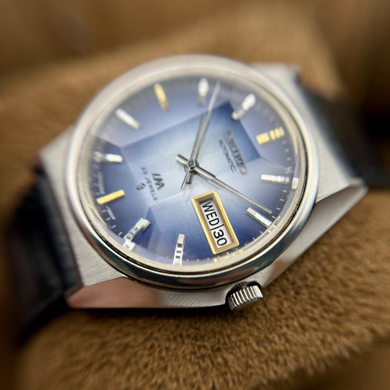 Seiko Seiko - LM "Gradient Blue Sunburst" [Near-Mint] 螺光 – Rako – Spiral Light - No Reserve Price - 5606-7310 - Men - 1973 vintage watch - image 21