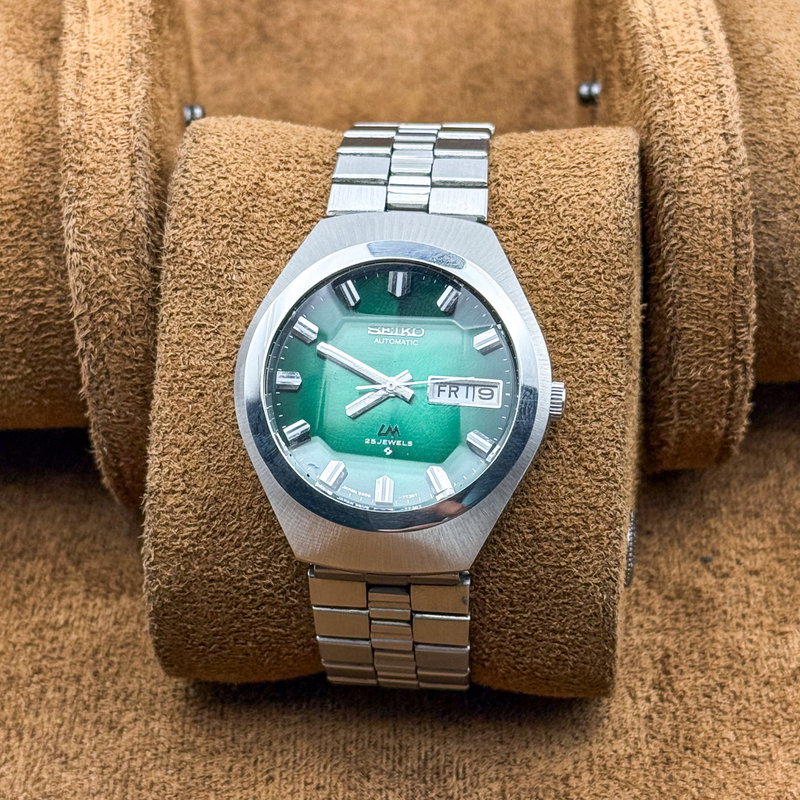 Seiko Seiko - LM "Gradient Green Sunburst" [Near-Mint] 揺影 (Yōei) – Swaying Shadow - 5606-7360 - Men - 1975 vintage watch - image 8