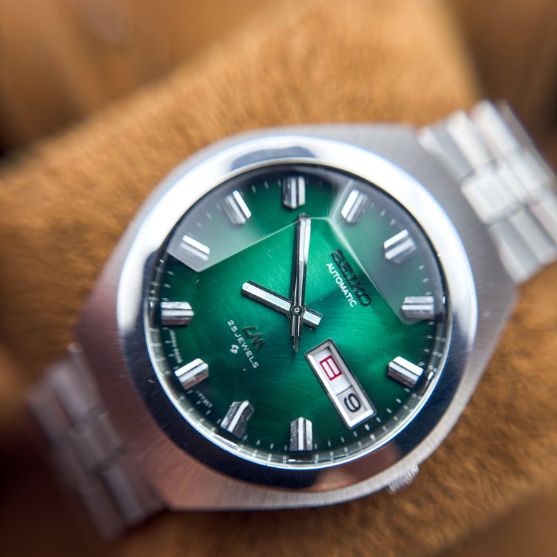 Seiko Seiko - LM "Gradient Green Sunburst" [Near-Mint] 揺影 (Yōei) – Swaying Shadow - 5606-7360 - Men - 1975 vintage watch - image 15