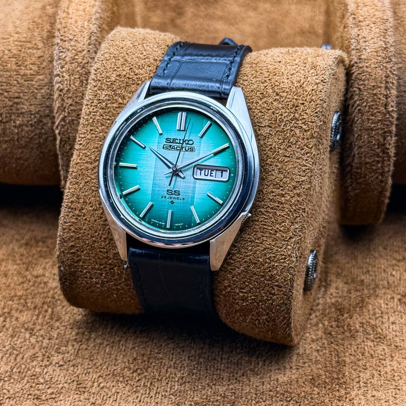 Seiko Seiko - 5 Actus SS "Green Sunburst" [Near-Mint] - No reserve price - 6106-7740 - Men - 1974 vintage watch - image 3