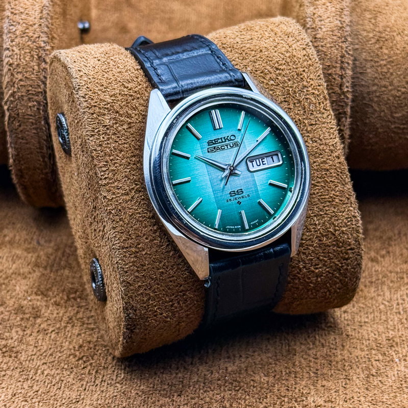 Seiko Seiko - 5 Actus SS "Green Sunburst" [Near-Mint] - No reserve price - 6106-7740 - Men - 1974 vintage watch - image 4