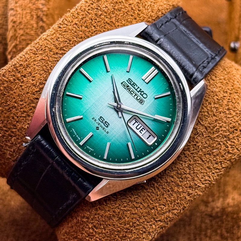 Seiko Seiko - 5 Actus SS "Green Sunburst" [Near-Mint] - No reserve price - 6106-7740 - Men - 1974 vintage watch - image 6