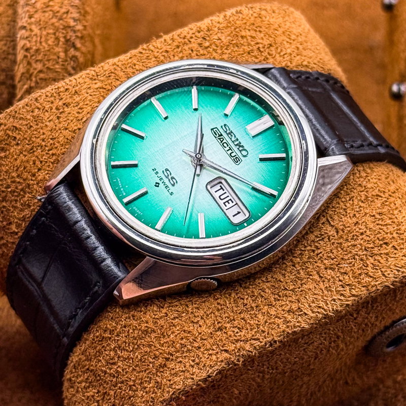 Seiko Seiko - 5 Actus SS "Green Sunburst" [Near-Mint] - No reserve price - 6106-7740 - Men - 1974 vintage watch - image 7