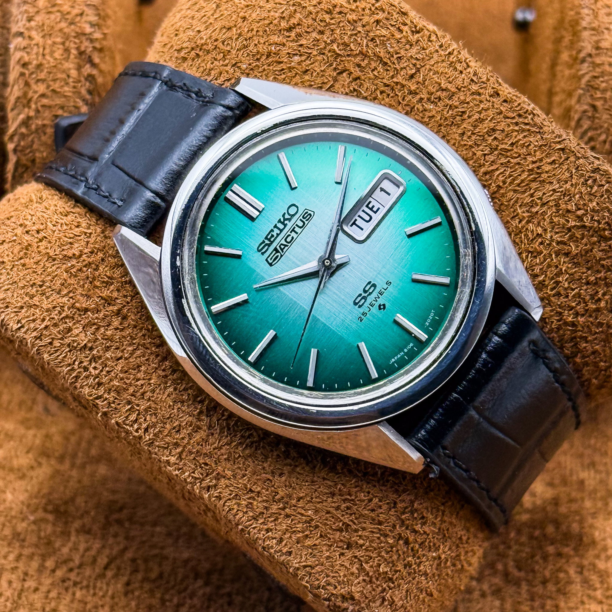 Seiko - 5 Actus SS "Green Sunburst" [Near-Mint] - No reserve price - 6106-7740 - Men - 1974
