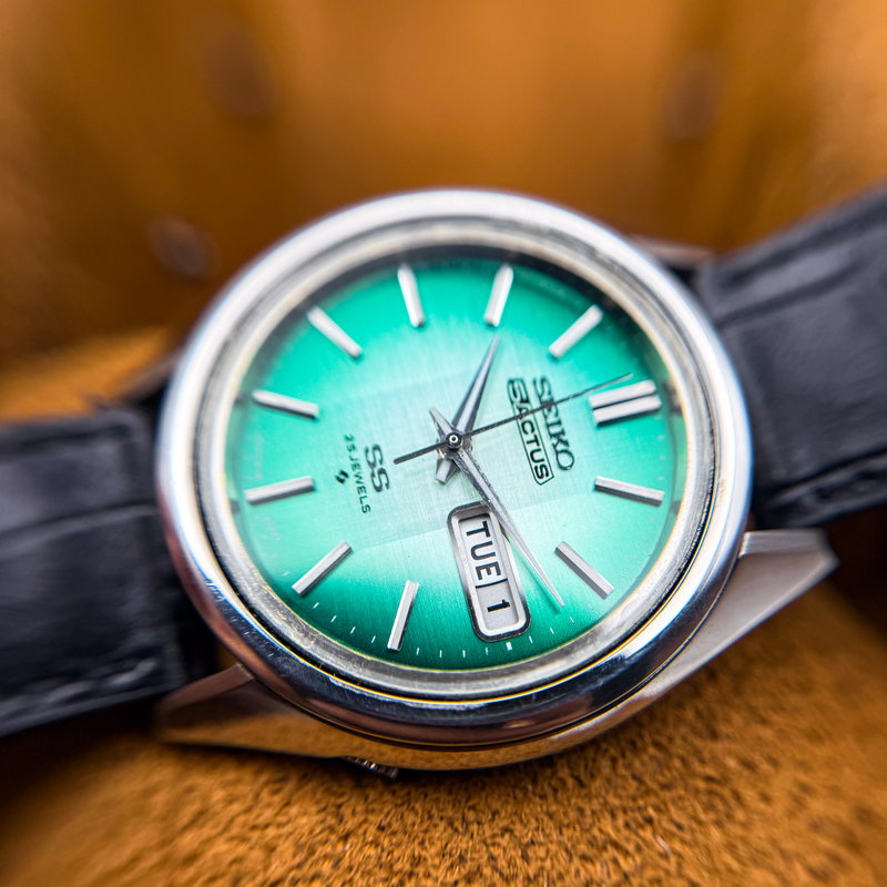 Seiko Seiko - 5 Actus SS "Green Sunburst" [Near-Mint] - No reserve price - 6106-7740 - Men - 1974 vintage watch - image 8