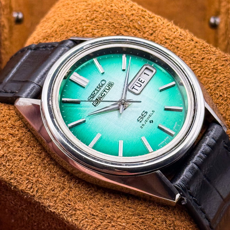 Seiko Seiko - 5 Actus SS "Green Sunburst" [Near-Mint] - No reserve price - 6106-7740 - Men - 1974 vintage watch - image 13