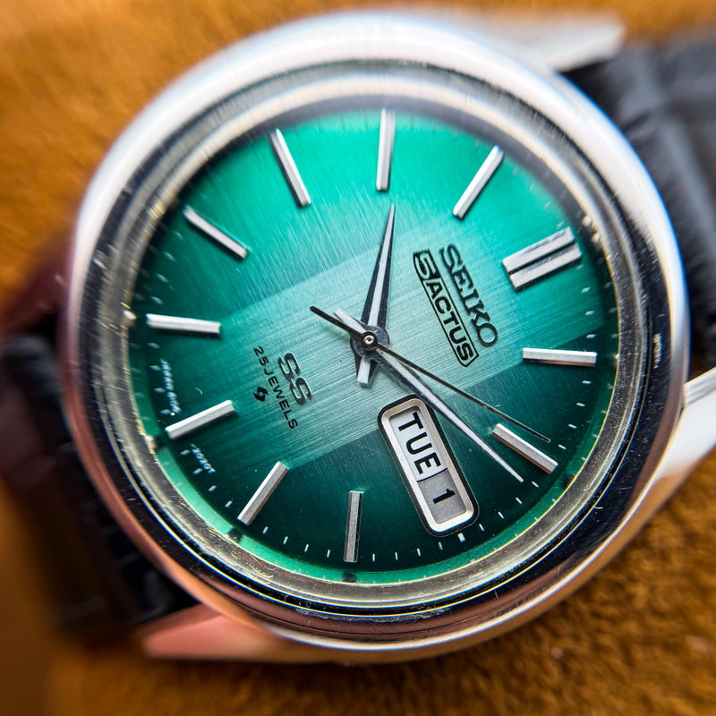 Seiko Seiko - 5 Actus SS "Green Sunburst" [Near-Mint] - No reserve price - 6106-7740 - Men - 1974 vintage watch - image 14