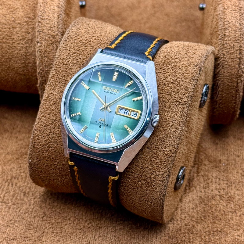Seiko Seiko - Lord Matic "Vivid Green Sunburst" 悠久 (Yūkyū) – Eternal - No reserve price - 5606-7310 - Men - 1973 vintage watch - image 8